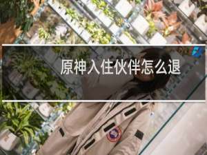 原神入住伙伴怎么退