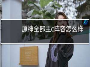 原神全部主c阵容怎么样