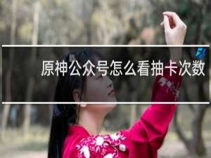 原神公众号怎么看抽卡次数