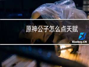 原神公子怎么点天赋