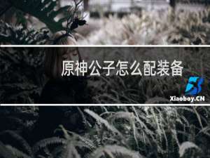 原神公子怎么配装备