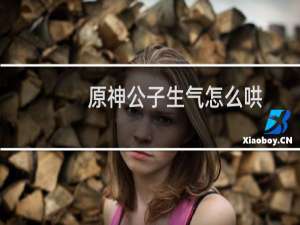 原神公子生气怎么哄