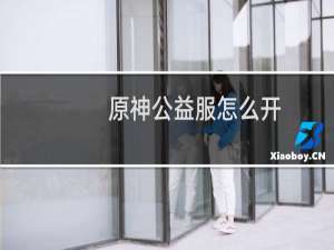 原神公益服怎么开