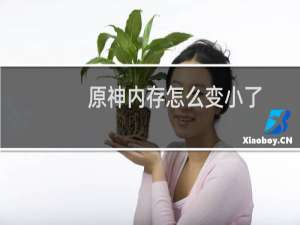 原神内存怎么变小了