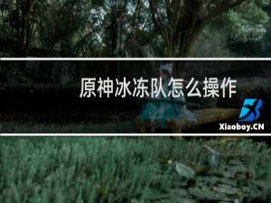 原神冰冻队怎么操作