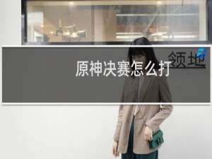 原神决赛怎么打