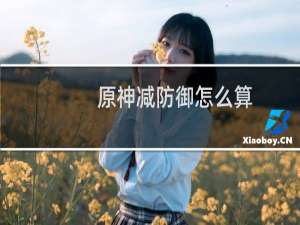 原神减防御怎么算