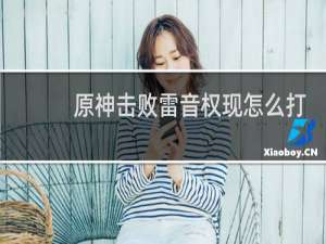 原神击败雷音权现怎么打