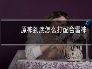 原神到底怎么打配合雷神