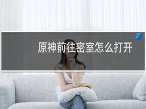 原神前往密室怎么打开