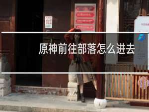 原神前往部落怎么进去