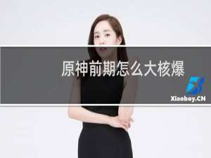 原神前期怎么大核爆