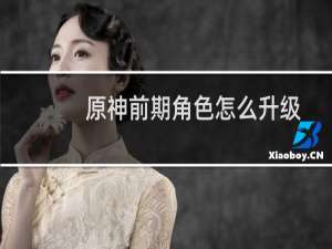 原神前期角色怎么升级