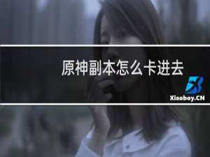 原神副本怎么卡进去