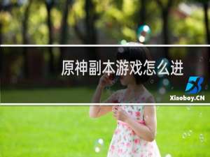 原神副本游戏怎么进