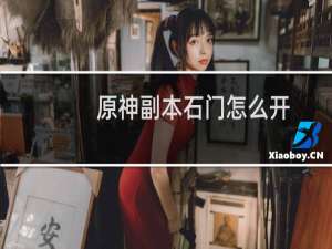 原神副本石门怎么开