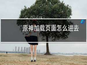 原神加载页面怎么进去
