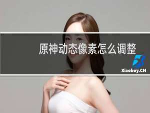 原神动态像素怎么调整