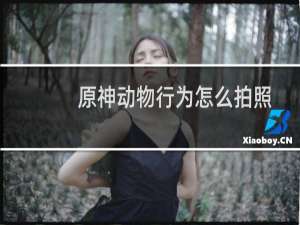 原神动物行为怎么拍照