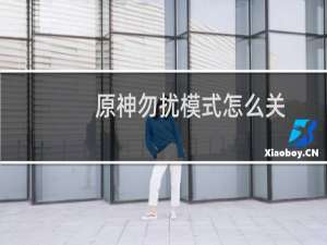 原神勿扰模式怎么关