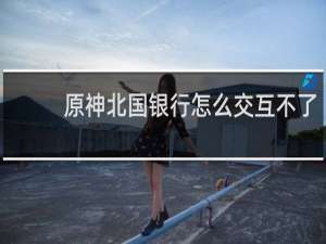原神北国银行怎么交互不了