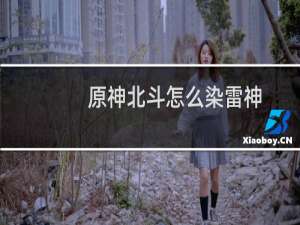 原神北斗怎么染雷神