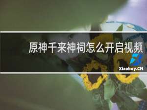 原神千来神祠怎么开启视频