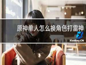 原神单人怎么换角色打雷神
