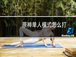 原神单人模式怎么打