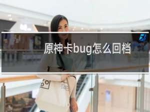 原神卡bug怎么回档