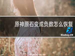 原神原石变成负数怎么恢复