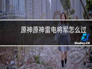 原神原神雷电将军怎么过