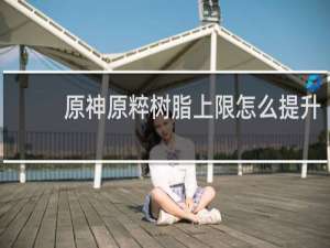 原神原粹树脂上限怎么提升