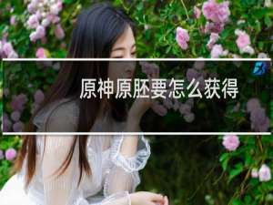 原神原胚要怎么获得