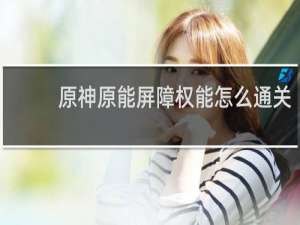 原神原能屏障权能怎么通关