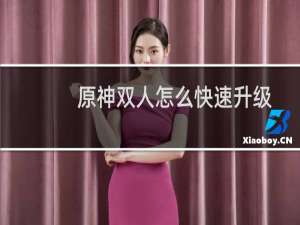 原神双人怎么快速升级