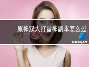 原神双人打雷神副本怎么过
