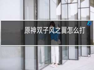 原神双子风之翼怎么打