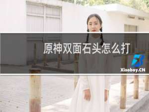 原神双面石头怎么打