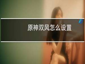 原神双风怎么设置