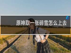 原神取一张碎雪怎么上去