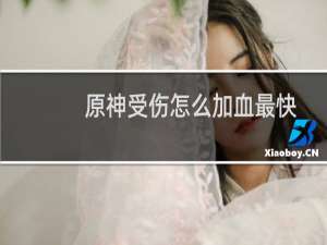 原神受伤怎么加血最快