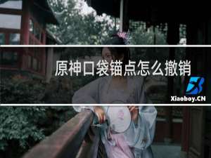 原神口袋锚点怎么撤销