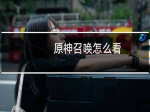 原神召唤怎么看