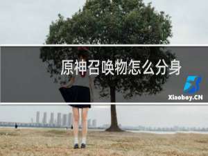 原神召唤物怎么分身