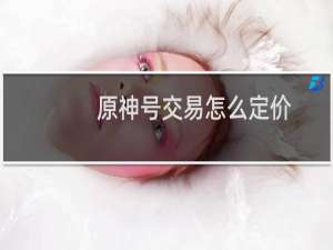 原神号交易怎么定价