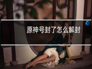 原神号封了怎么解封