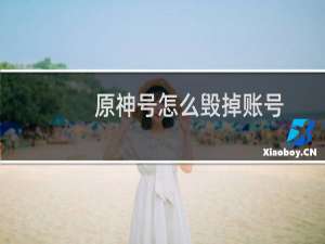 原神号怎么毁掉账号
