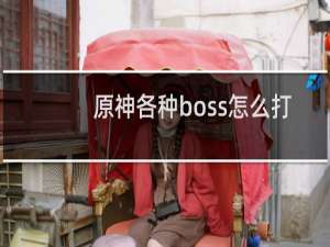 原神各种boss怎么打