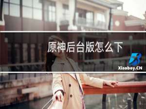 原神后台版怎么下